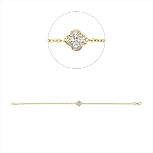 Armband 18 kt GG, mit ZÖ 16 cm