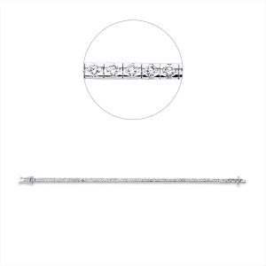 Tennisarmband  18kt Weißgold mit 5,00ct Diamanten