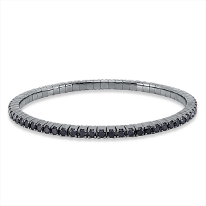 Armband 4er-Krappe 18 kt WG, Flex-Band, variabel, schw. rho