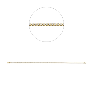 Tennisarmband  18kt Gelbgold / Weißgold mit 0,61ct Diamanten