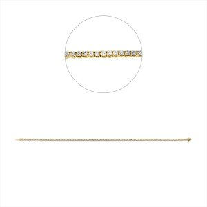 Tennisarmband 4er-Krappe 18kt Gelbgold With American Lock mit 1,00ct Diamanten