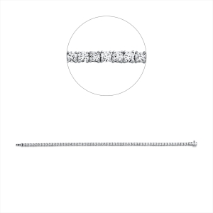 Tennisarmband  18kt Weißgold mit 4,10ct Diamanten