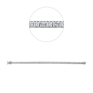 Tennisarmband  18kt Weißgold mit 3,50ct Diamanten
