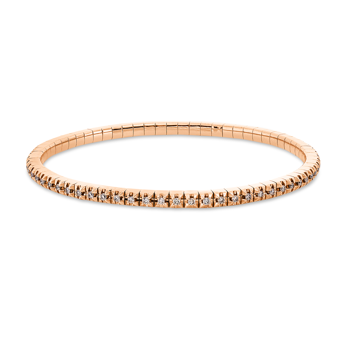 Armband 4er-Krappe 18 kt RG, Flex-Band, variabel