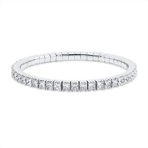 Armband 4er-Krappe 18 kt WG, Flex-Band, variabel