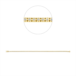 Tennisarmband 4er-Krappe 18kt Gelbgold mit 0,40ct Diamanten