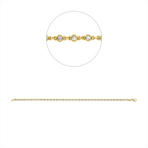 Armband Zarge 18kt Gelbgold mit 0,50ct Diamanten