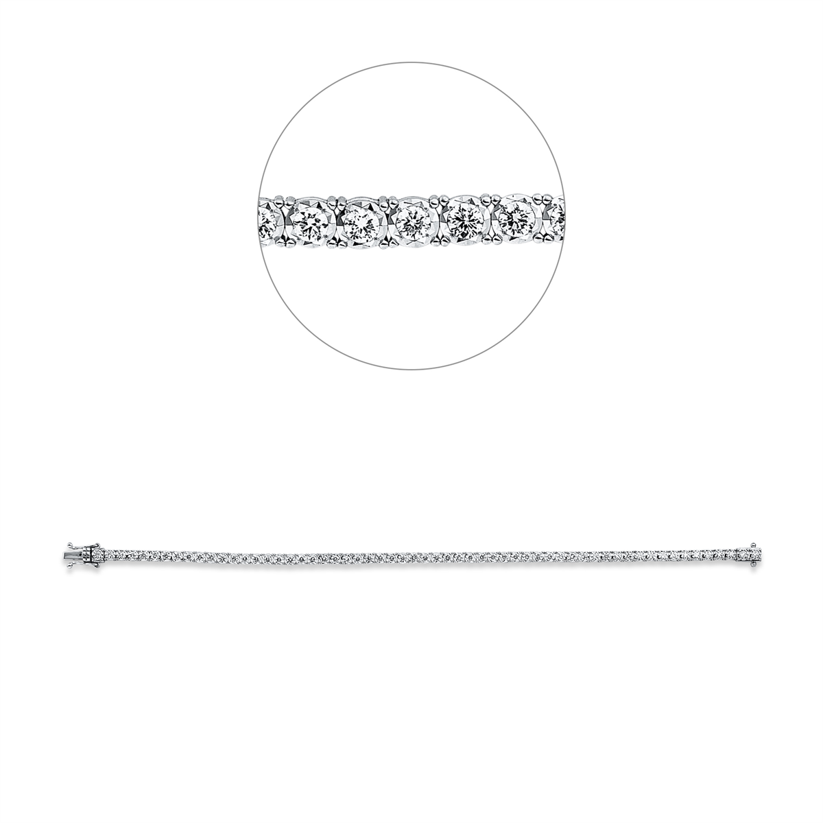 Tennisarmband  18kt Weißgold mit 1,91ct Diamanten