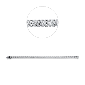 Tennisarmband  18kt Weißgold mit 5,17ct Diamanten