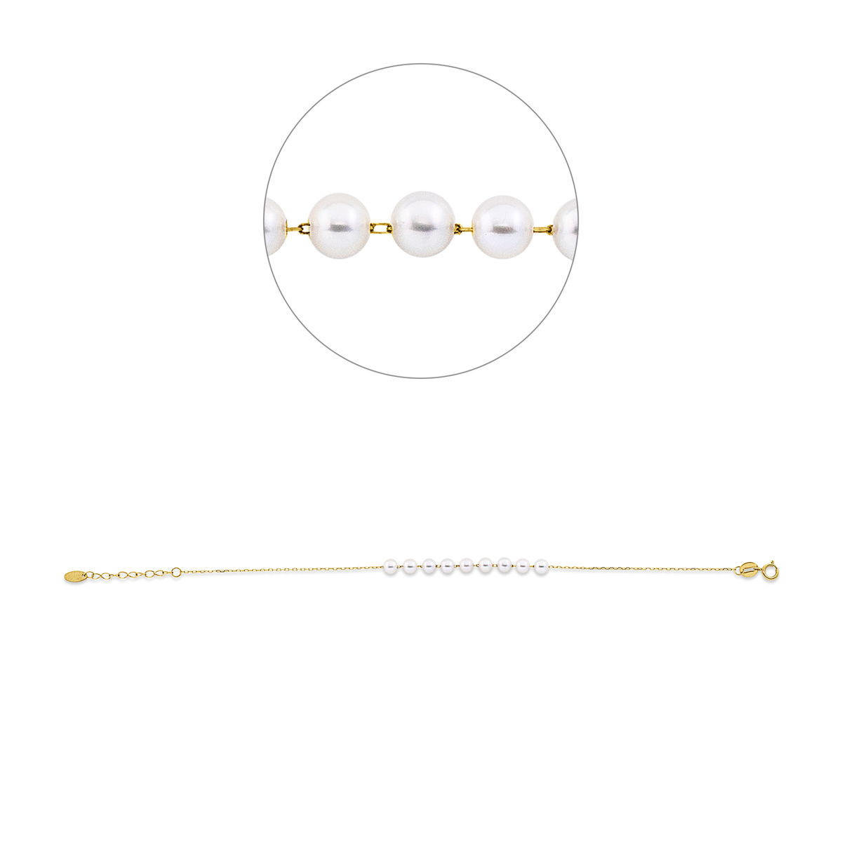 Armband  18kt Gelbgold mit ZÖ 15 cm mit 0,00ct Diamanten