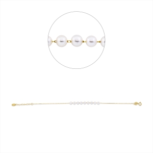 Armband  18kt Gelbgold mit ZÖ 15 cm mit 0,00ct Diamanten