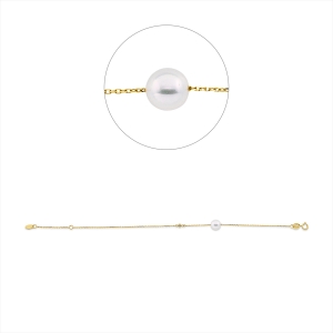 Armband  18kt Gelbgold mit ZÖ 16 cm mit 0,01ct Diamanten