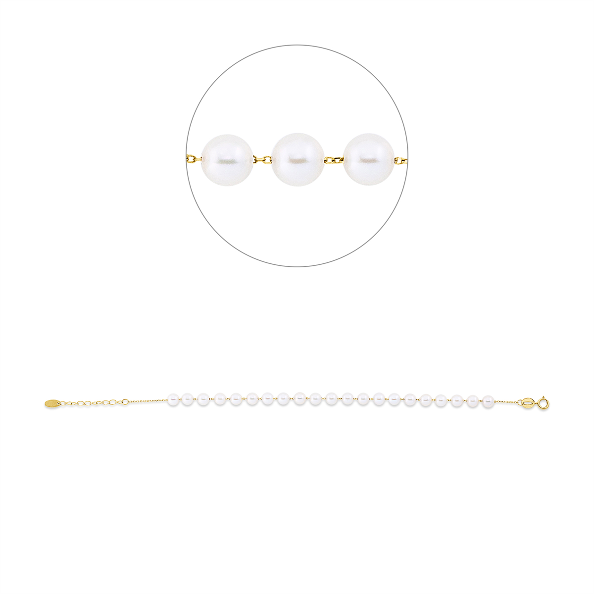 Armband  18kt Gelbgold mit ZÖ 16 cm mit 0,00ct Diamanten