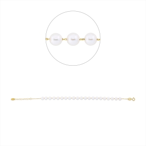 Armband  18kt Gelbgold mit ZÖ 16 cm mit 0,00ct Diamanten