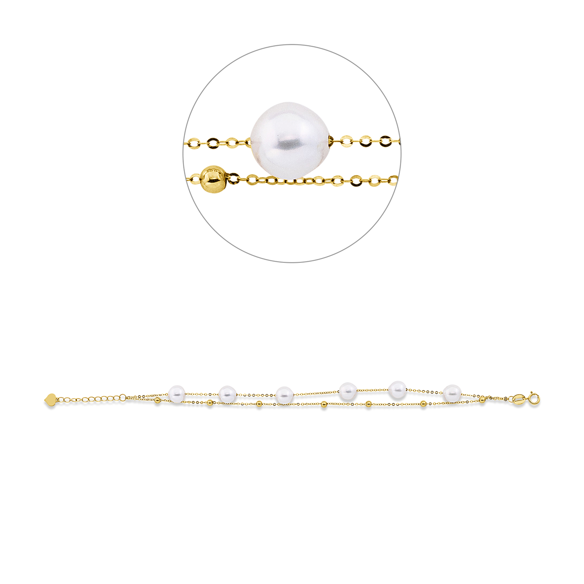 Armband  18kt Gelbgold mit ZÖ 16 cm mit 0,00ct Diamanten