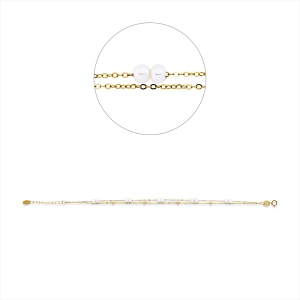 Armband  18kt Gelbgold mit ZÖ 16 cm mit 0,00ct Diamanten