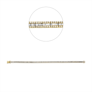Tennisarmband  18kt Gelbgold / Weißgold mit 1,90ct Diamanten