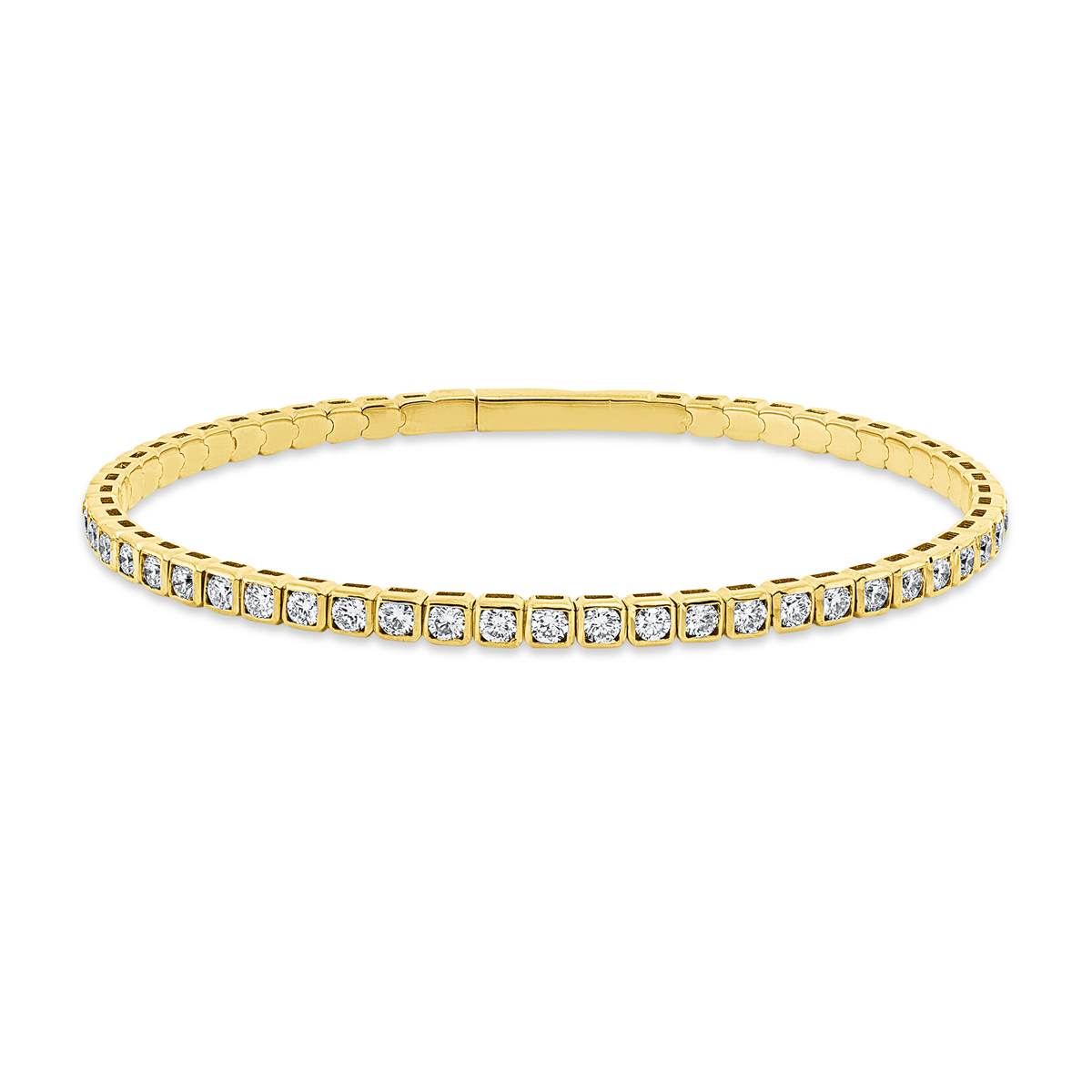 Tennisarmband 4er-Krappe 18kt Gelbgold mit 2,51ct Diamanten