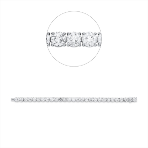 Tennisarmband 4er-Krappe 18kt Weißgold Premium Edition, 28 GIA's mit 28,10ct Diamanten