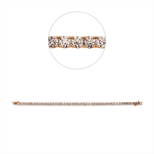 Tennisarmband 4er-Krappe 18kt Rotgold Premium Edition mit 8,10ct Diamanten