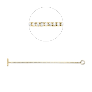 Tennisarmband  18kt Gelbgold mit 2,21ct Diamanten