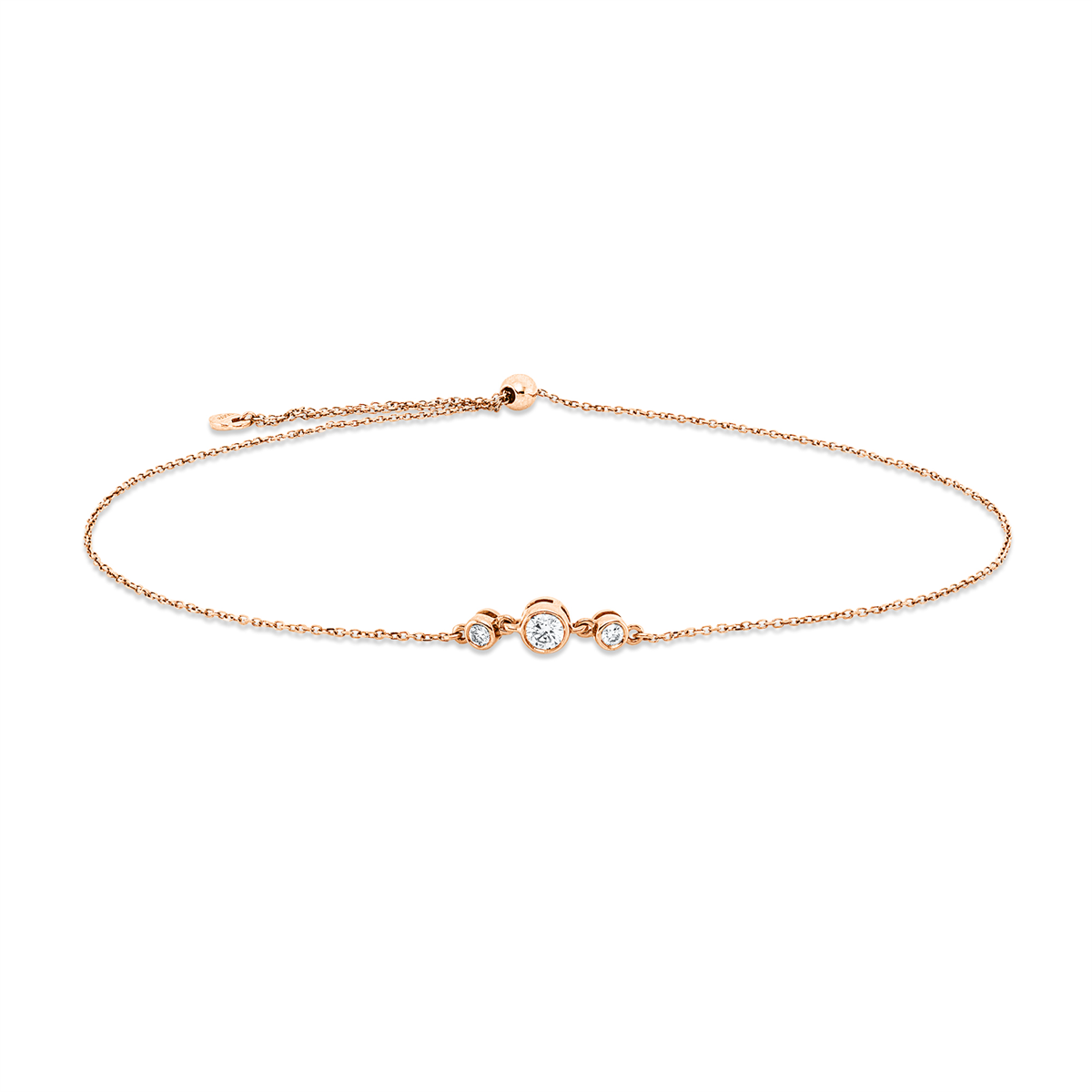 Armband  18kt Rotgold mit 0,09ct Diamanten