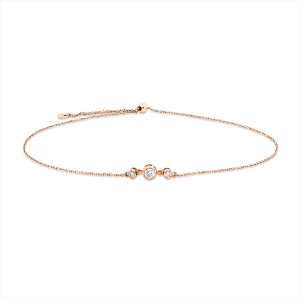 Armband  18kt Rotgold mit 0,09ct Diamanten