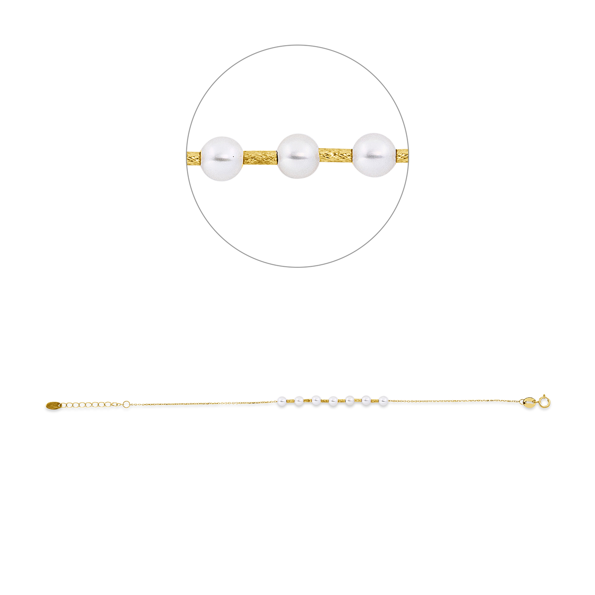 Armband  18kt Gelbgold mit ZÖ 16 cm mit 0,00ct Diamanten