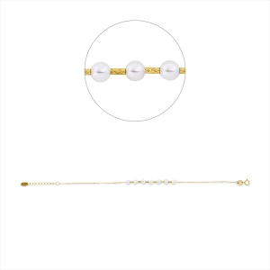 Armband  18kt Gelbgold mit ZÖ 16 cm mit 0,00ct Diamanten