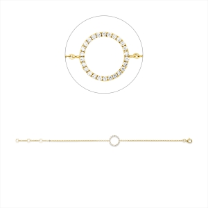Armband 18 kt GG, mit ZÖ 15 cm + 16,5 cm