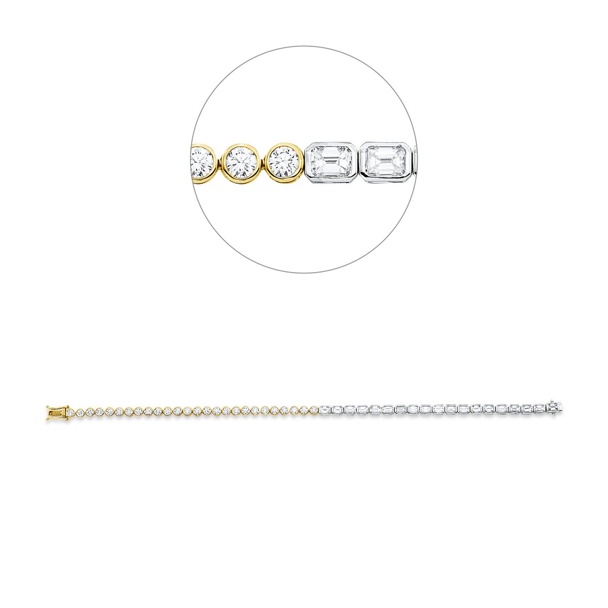 Armband Zarge 18 kt GG+WG