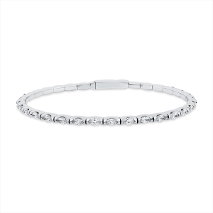 Armreif  14kt Weißgold mit 2,81ct Diamanten