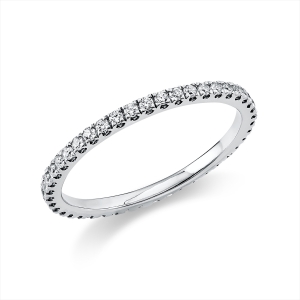 Infinity Memoire Ring  14kt Weißgold mit 0,40ct Diamanten