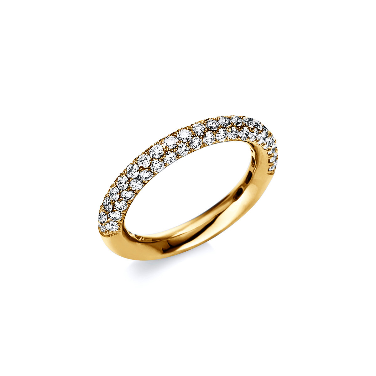Pavé Ring  18kt Gelbgold mit 1,24ct Diamanten