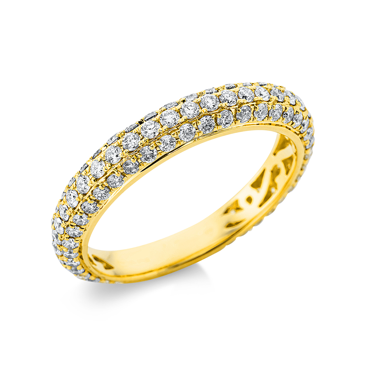Pavé Ring  18kt Gelbgold mit 0,91ct Diamanten