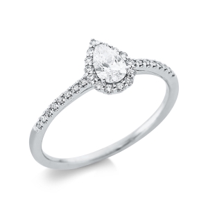 Ring 3er-Krappe 18 kt WG Tropfen