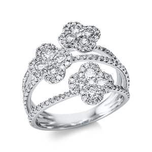 Ring  18kt Weißgold mit 1,36ct Diamanten