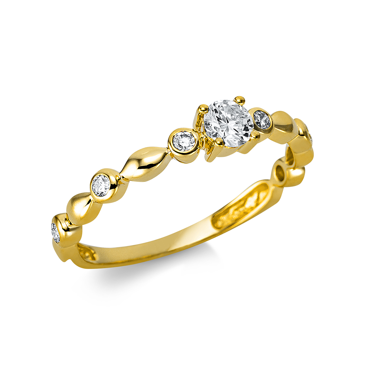 Ring 4er-Krappe 18 kt GG