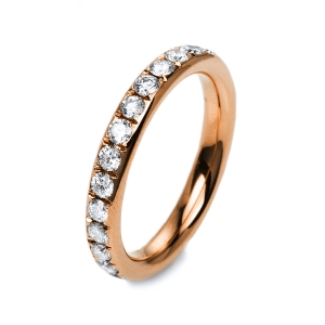 Infinity Memoire Ring  18kt Rotgold mit 1,22ct Diamanten