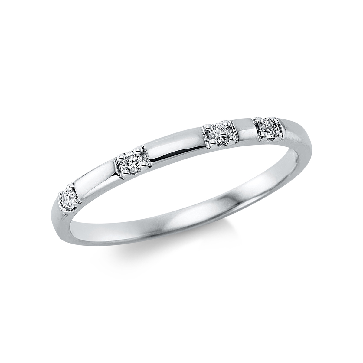 Ring  18kt Weißgold mit 0,06ct Diamanten
