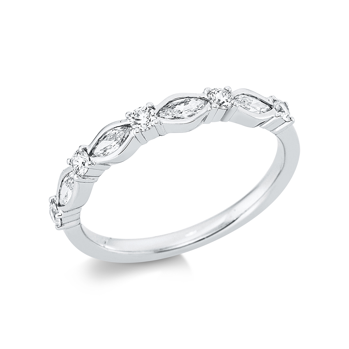 Ring  18kt Weißgold mit 0,46ct Diamanten