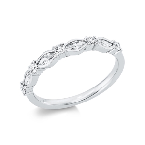 Ring  18kt Weißgold mit 0,46ct Diamanten