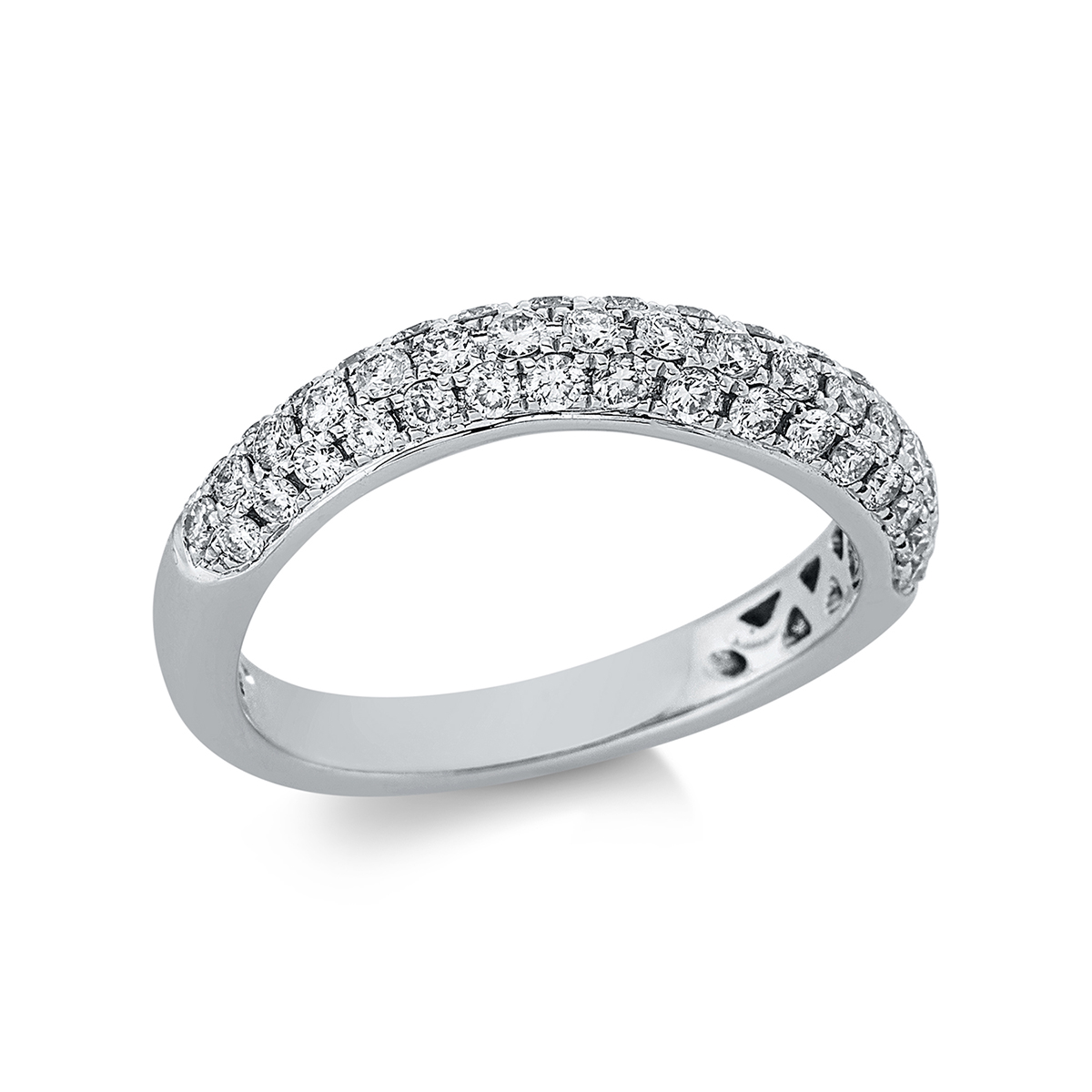 Ring  18kt Weißgold mit 0,74ct Diamanten