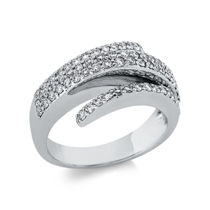Ring  18kt Weißgold mit 0,77ct Diamanten