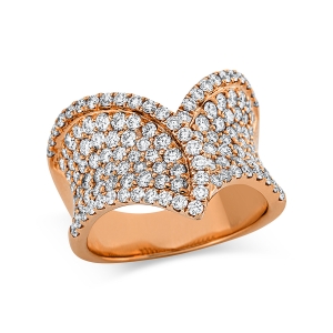 Pavé Ring  18kt Rotgold mit 2,11ct Diamanten
