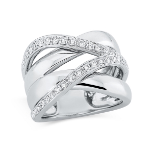 Ring  18kt Weißgold mit 0,74ct Diamanten