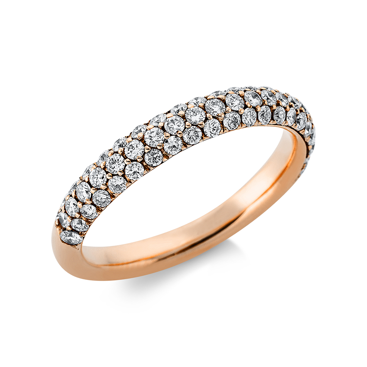 Pavé Ring  18kt Rotgold mit 0,65ct Diamanten