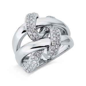 Ring  18kt Weißgold mit 0,89ct Diamanten