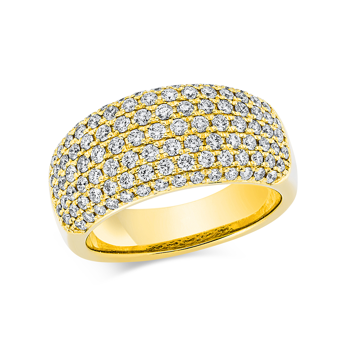 Pavé Ring  18kt Gelbgold mit 1,16ct Diamanten
