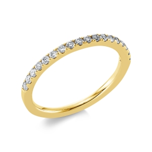 Memoire halb Ring  18kt Gelbgold mit 0,28ct Diamanten